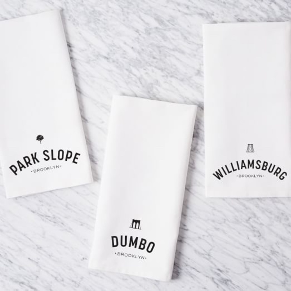 WEST ELM | Brooklyn Neighborhoods Tea Towels | NWT